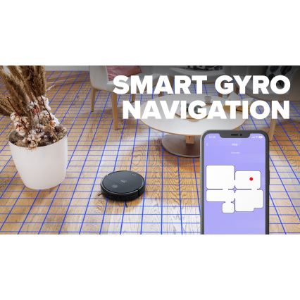 Niceboy ION Charles i6 - Robot aspirador inteligente 2en1 2600 mAh Wi-Fi negro