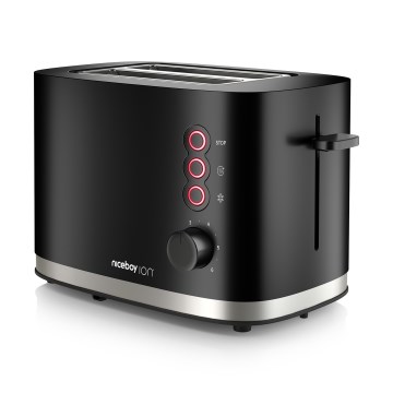 Niceboy ION Cruncher C3 - Tostadora con dos agujeros y asador 870W/230V negro