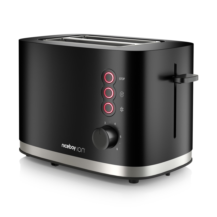 Niceboy ION Cruncher C3 - Tostadora con dos agujeros y asador 870W/230V negro