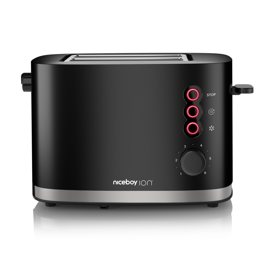 Niceboy ION Cruncher C3 - Tostadora con dos agujeros y asador 870W/230V negro