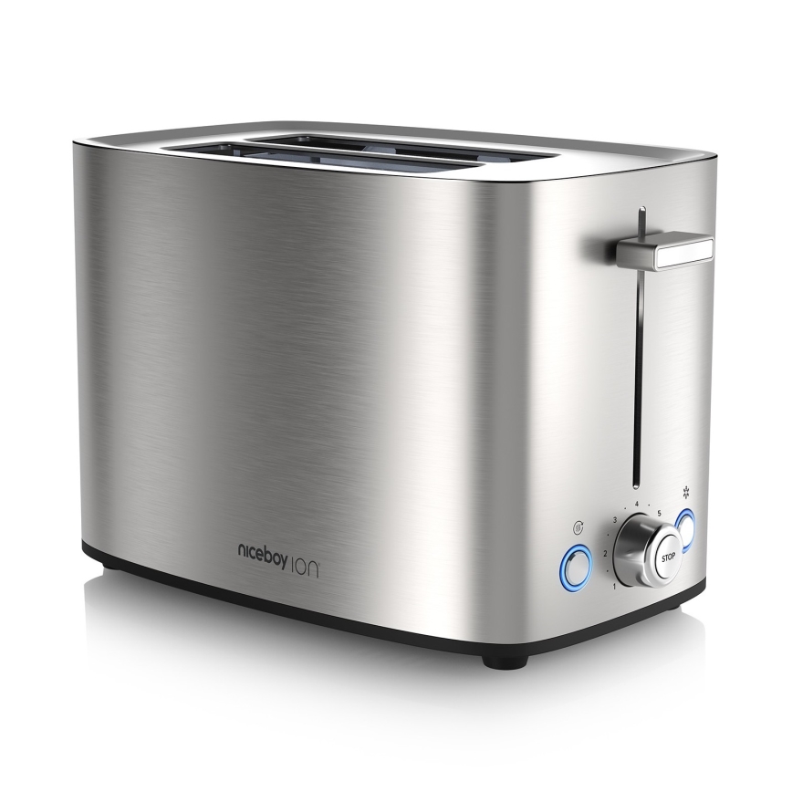 Niceboy ION Cruncher C4 - Tostadora con dos agujeros y asador 850W/230V acero inoxidable