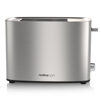 Niceboy ION Cruncher C4 - Tostadora con dos agujeros y asador 850W/230V acero inoxidable