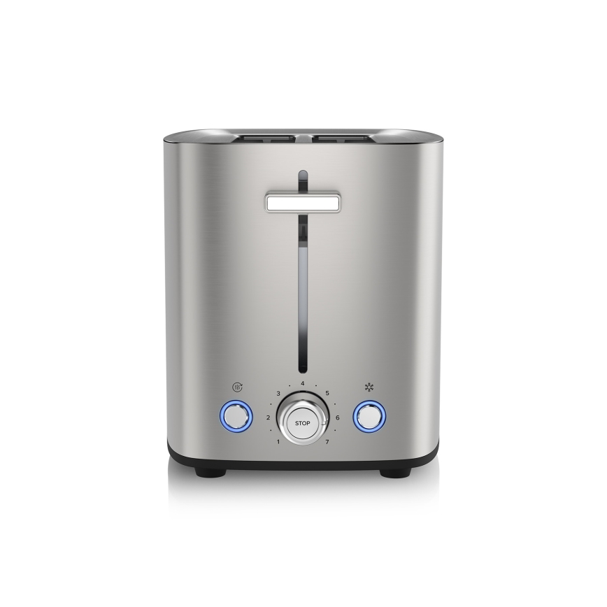 Niceboy ION Cruncher C4 - Tostadora con dos agujeros y asador 850W/230V acero inoxidable