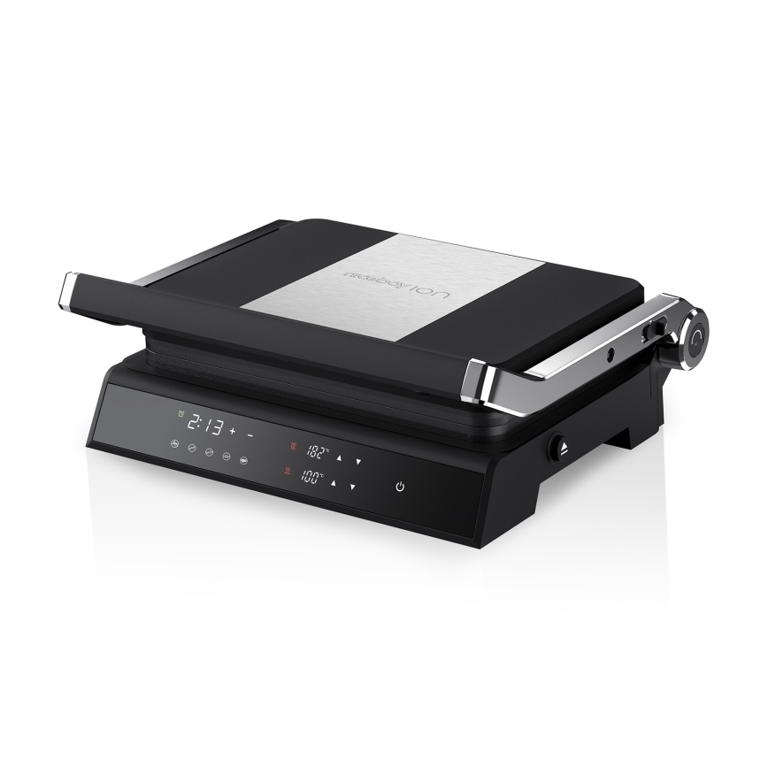 Niceboy ION Grillmaster - Parrilla de contacto 2000W/230V negro/cromo mate