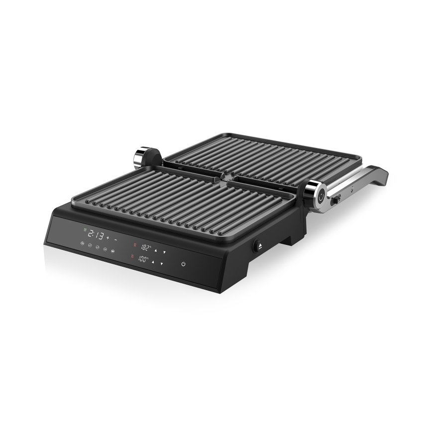 Niceboy ION Grillmaster - Parrilla de contacto 2000W/230V negro/cromo mate