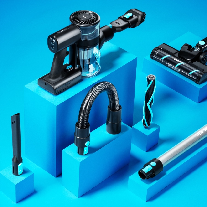Niceboy ION Hurricane H5 Plus - Aspiradora escoba sin cable 2en1 140W/2200 mAh negro