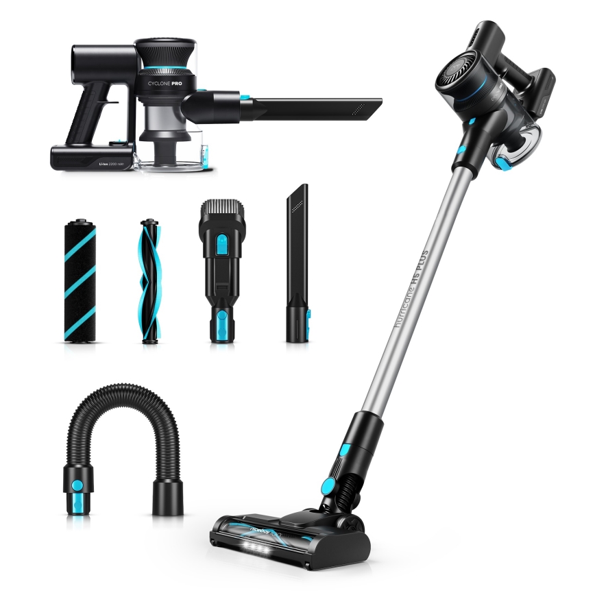 Niceboy ION Hurricane H5 Plus - Aspiradora escoba sin cable 2en1 140W/2200 mAh negro