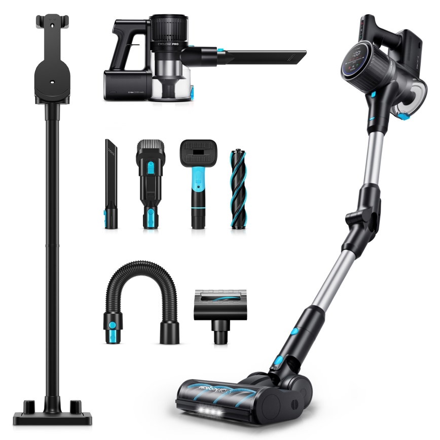 Niceboy ION Hurricane H9 - Aspiradora escoba inalámbrica flexible 2en1 400W/2200 mAh negro