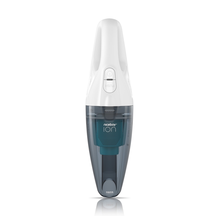 Niceboy ION Hurricane R1 - Aspirador de mano recargable 50W/2200 mAh blanco/azul