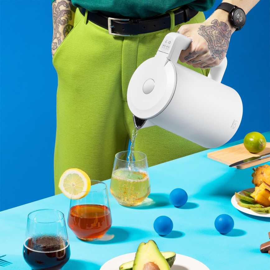 Niceboy ION SmartKettle - Hervidor inteligente con termorregulación 1,7 l 2200W/230V Wi-Fi blanco