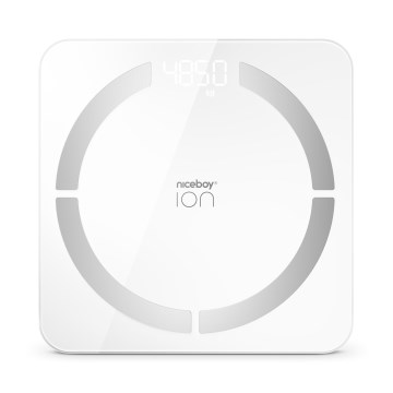 Niceboy ION SmartScale - Báscula digital personal inteligente 3xAAA blanco