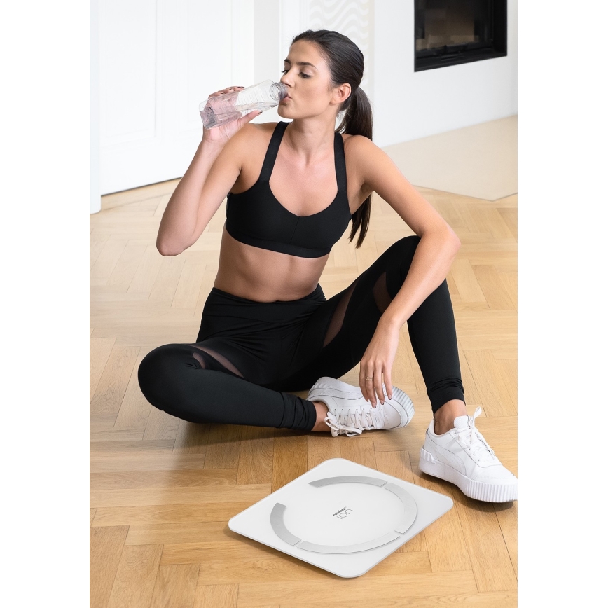 Niceboy ION SmartScale - Báscula digital personal inteligente 3xAAA blanco