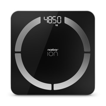 Niceboy ION SmartScale - Báscula digital personal inteligente 3xAAA negro