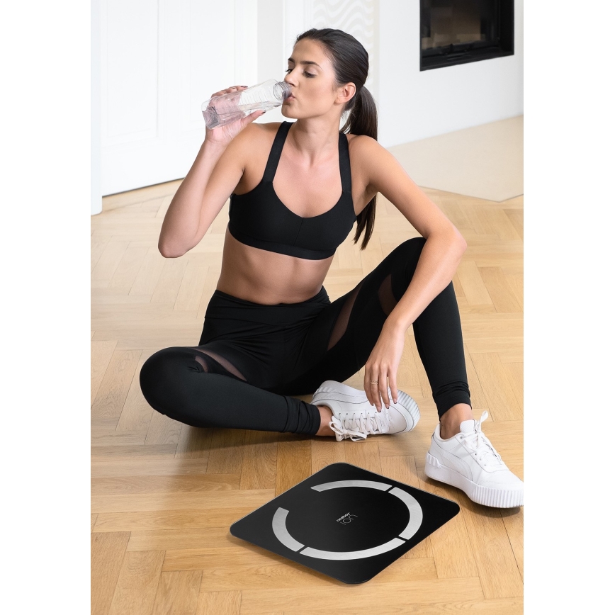 Niceboy ION SmartScale - Báscula digital personal inteligente 3xAAA negro