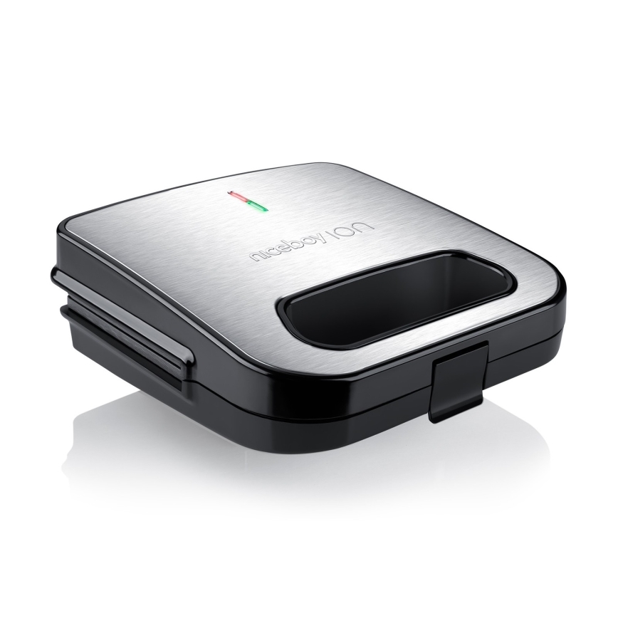 Niceboy ION Snacker S1 - Sandwichera 750W/230V cromo mate/negro