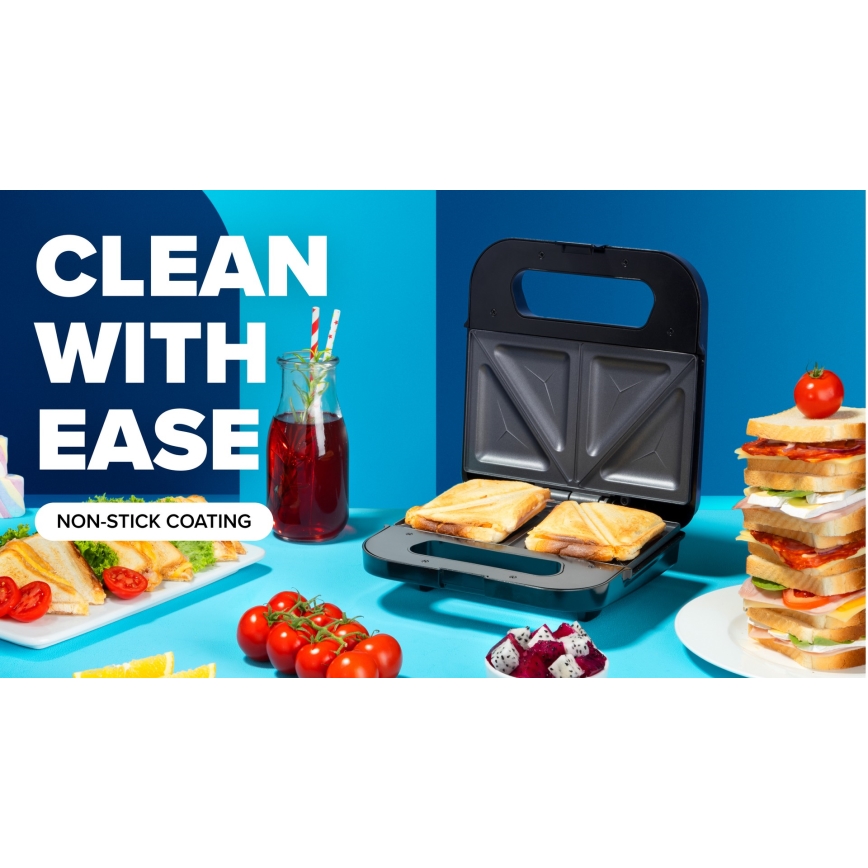 Niceboy ION Snacker S1 - Sandwichera 750W/230V cromo mate/negro