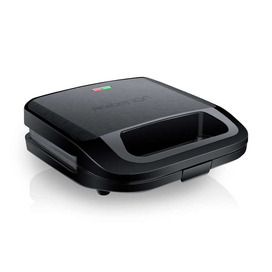 Niceboy ION Snacker S3 - Sandwichera 3en1 750W/230V acero inoxidable/negro
