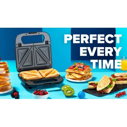 Niceboy ION Snacker S3 - Sandwichera 3en1 750W/230V acero inoxidable/negro