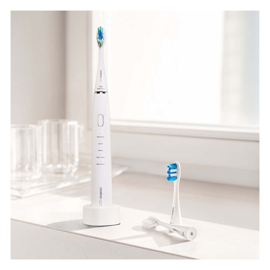 Niceboy ION Sonic - Cepillo de dientes sónico IPX7 blanco