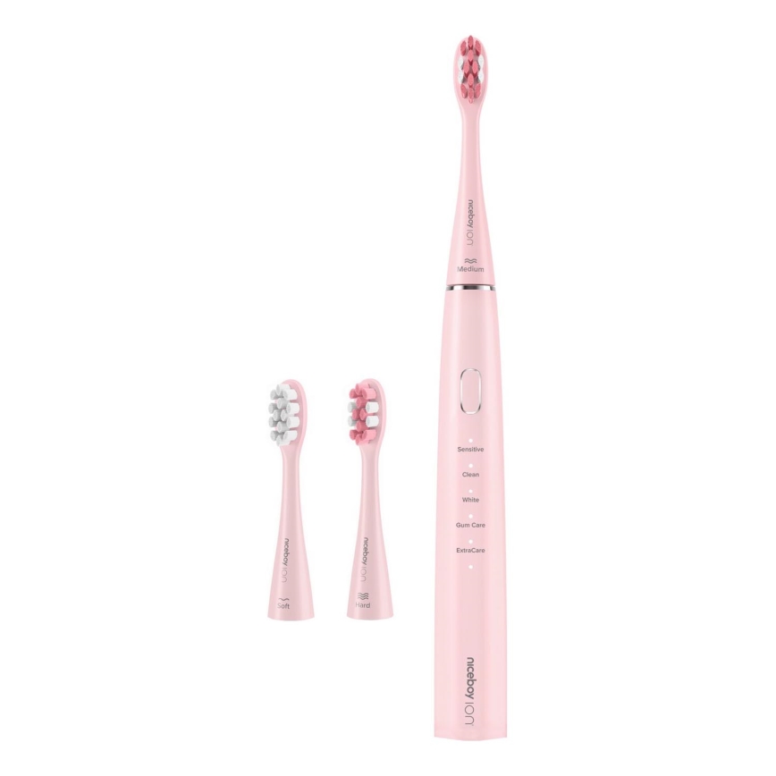 Niceboy ION Sonic - Cepillo de dientes sónico IPX7 rosa