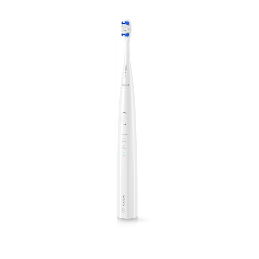 Niceboy ION Sonic Kids - Cepillo de dientes sónico infantil IPX7 blanco