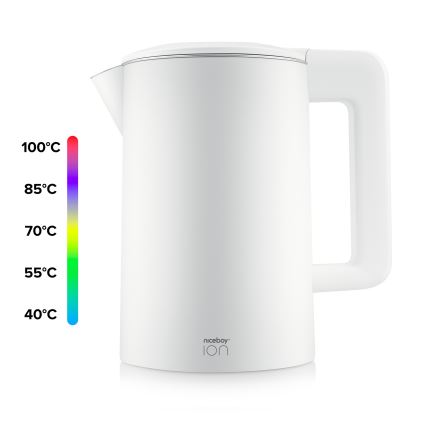 Niceboy ION ThermoKettle TK5 - Hervidor con termorregulación 1,7 l 2200W/230V blanco