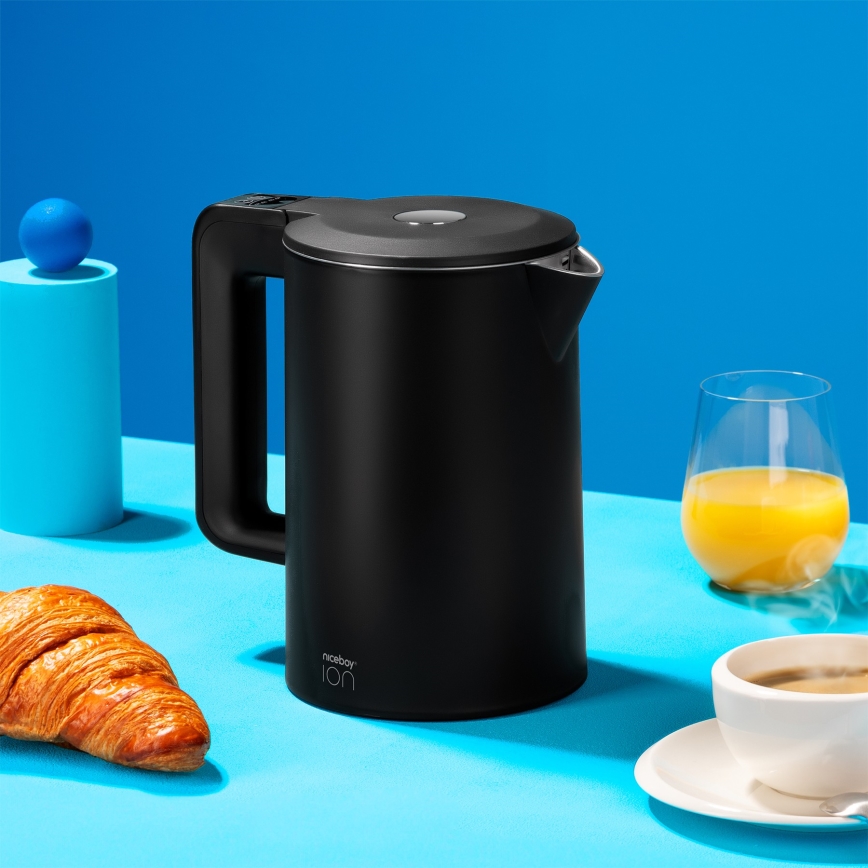 Niceboy ION ThermoKettle TK5 - Hervidor con termorregulación 1,7 l 2200W/230V negro