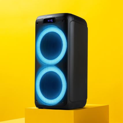 Niceboy PARTY Boss 2 - LED Altavoz inalámbrico con un micrófono y powerbank función 200W/4500 mAh + control remoto