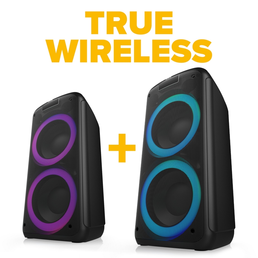 Niceboy PARTY Boss 2 - LED Altavoz inalámbrico con un micrófono y powerbank función 200W/4500 mAh + control remoto