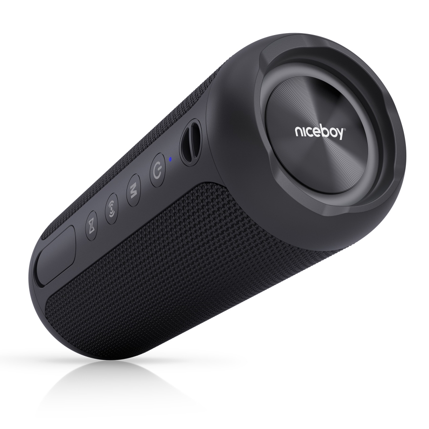 Niceboy Polaris - LED Altavoz inalámbrico con un micrófono 30W/4000 mAh IPX7 negro