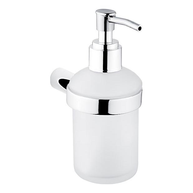 NIMCO BR 11031C-26 - Dispensador de jabón de pared BORMO 180 mm vidrio mate/cromo brillante