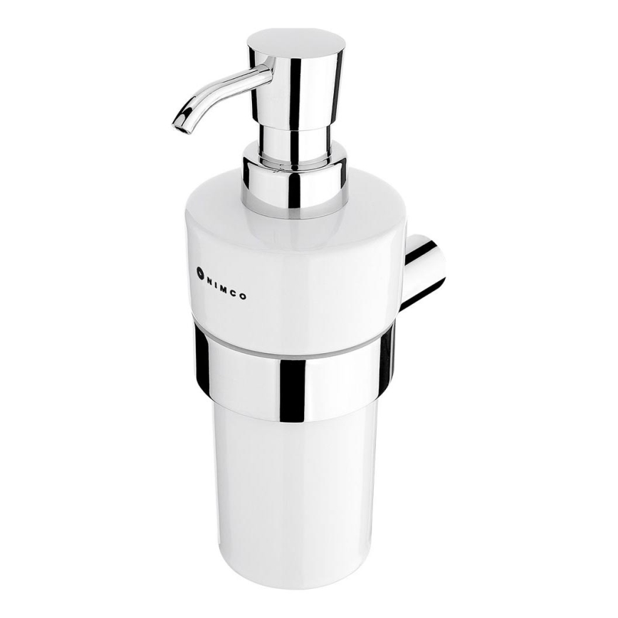 NIMCO BR 11031KN-26 - Dispensador de jabón de pared BORMO 300 mm blanco/cromo brillante