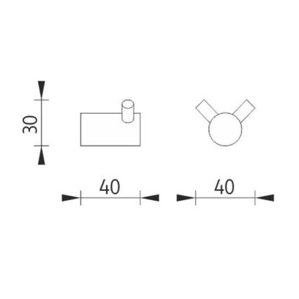 NIMCO BR 11053-26 - Percha de pared BORMO cromo brillante