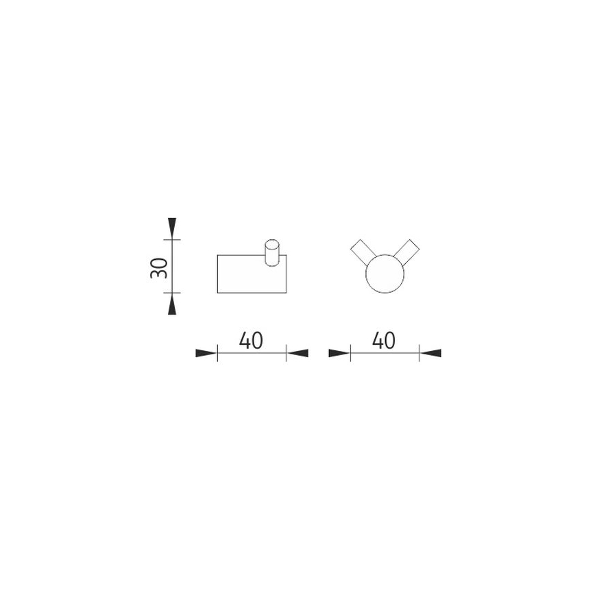 NIMCO BR 11053-26 - Percha de pared BORMO cromo brillante