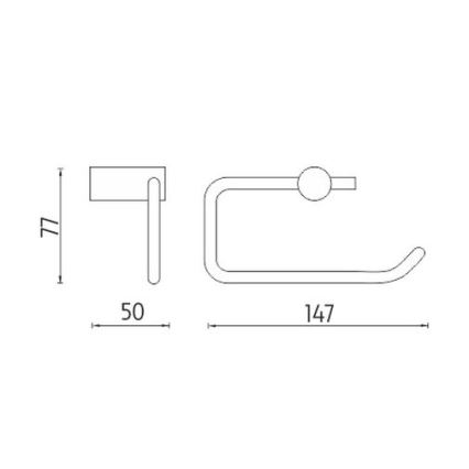 NIMCO BR 11055-26 - Portarrollos de papel higiénico BORMO cromo brillante