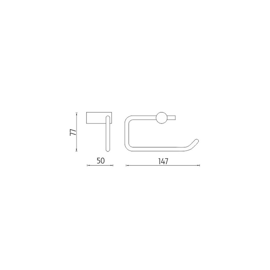 NIMCO BR 11055-26 - Portarrollos de papel higiénico BORMO cromo brillante