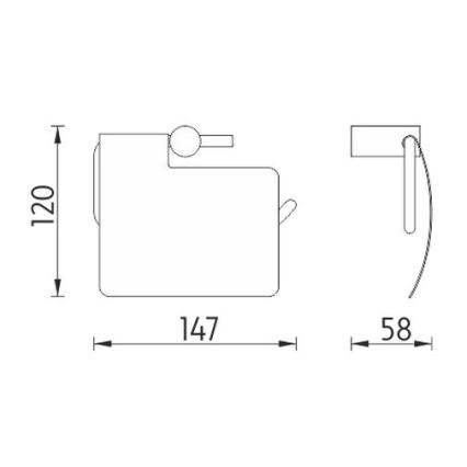 NIMCO BR 11055B-26 - Portarrollos de papel higiénico BORMO cromo brillante