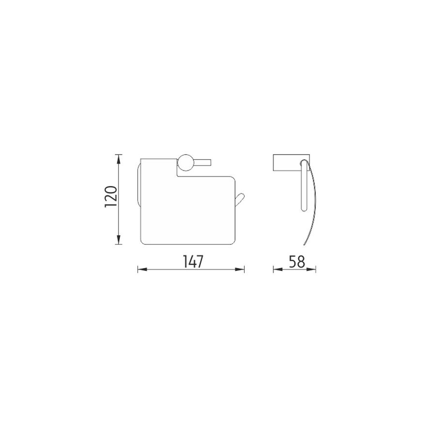 NIMCO BR 11055B-26 - Portarrollos de papel higiénico BORMO cromo brillante