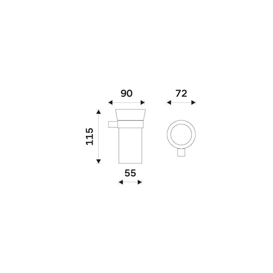 NIMCO BR 11058KU-26 - Portacepillos de pared BORMO blanco/cromo brillante