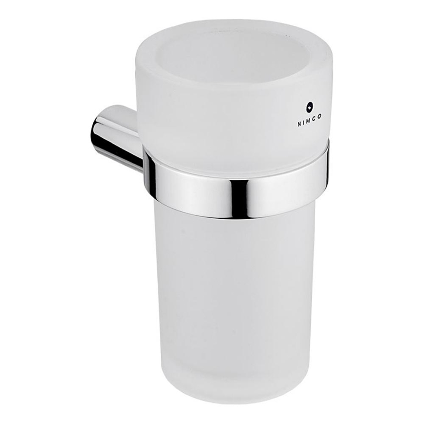 NIMCO BR 11058W-26 - Soporte para cepillos de dientes de pared BORMO vidrio mate/cromo brillante