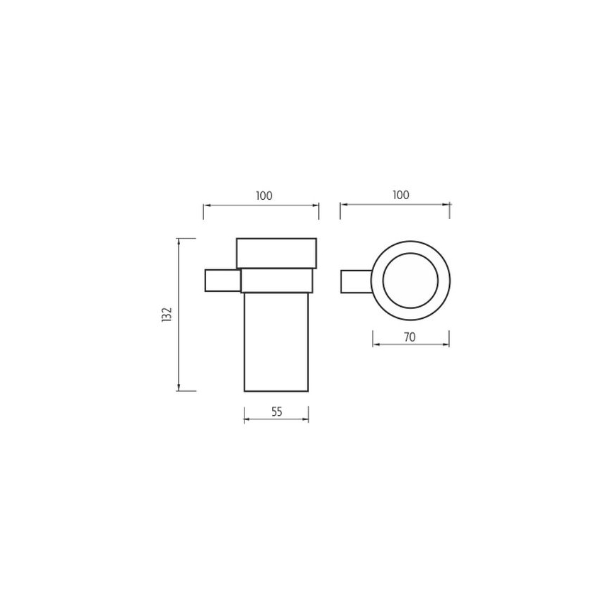 NIMCO BR 11058W-26 - Soporte para cepillos de dientes de pared BORMO vidrio mate/cromo brillante