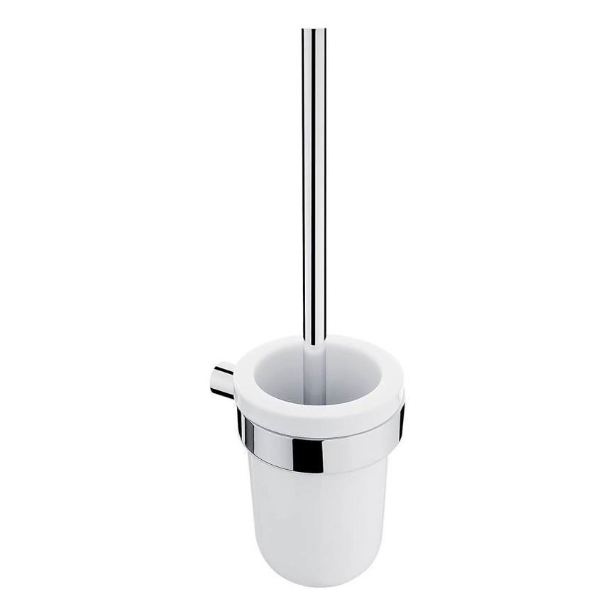 NIMCO BR 11094KU-26 - Cepillo para inodoro montado en la pared BORMO blanco/cromo brillante