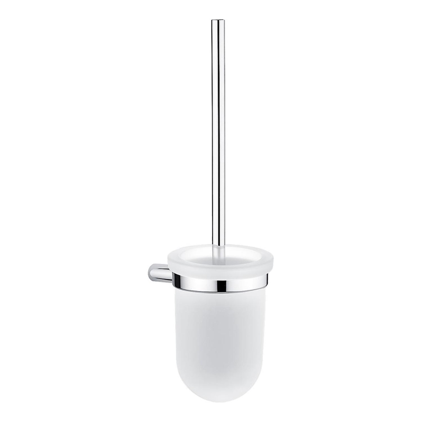 NIMCO BR 11094WN-26 - Cepillo para inodoro montado en la pared BORMO vidrio mate/cromo brillante