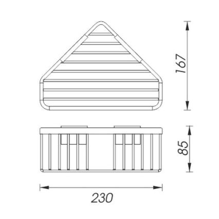 NIMCO Ki 14003-26 - Estante de pared de ducha KIBO cromo brillante