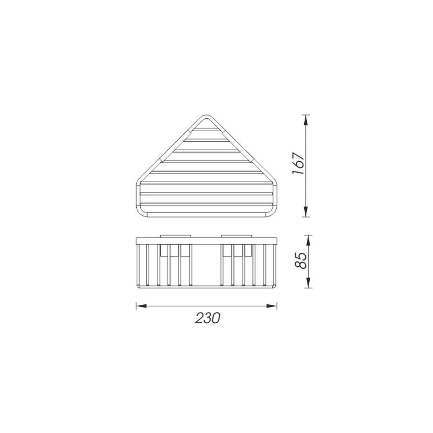 NIMCO Ki 14003-26 - Estante de pared de ducha KIBO cromo brillante