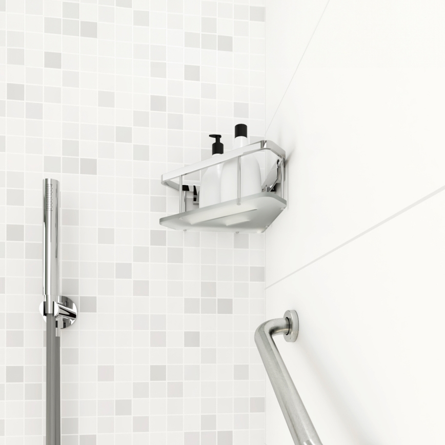 NIMCO Ki 14003-B-26 - Estante de pared de ducha KIBO cromo brillante