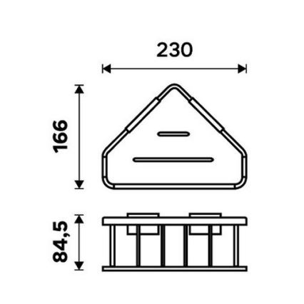NIMCO Ki 14003-B-26 - Estante de pared de ducha KIBO cromo brillante