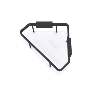 NIMCO Ki-14003-B-90 - Estante de pared de ducha KIBO negro mate/blanco