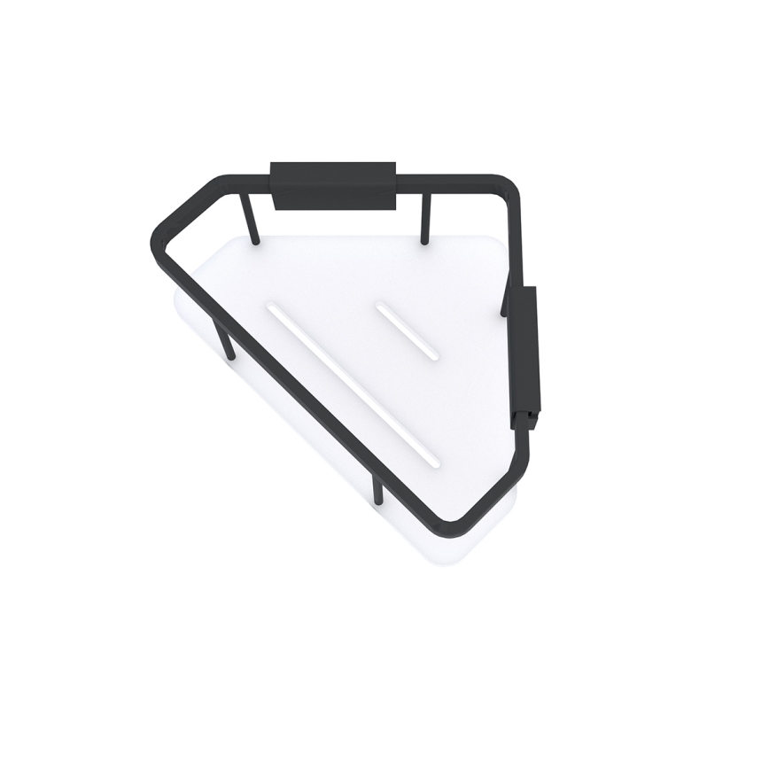 NIMCO Ki-14003-B-90 - Estante de pared de ducha KIBO negro mate/blanco