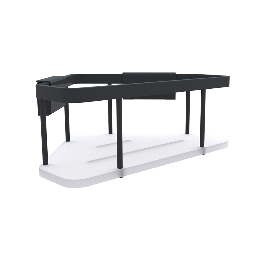 NIMCO Ki-14003-B-90 - Estante de pared de ducha KIBO negro mate/blanco